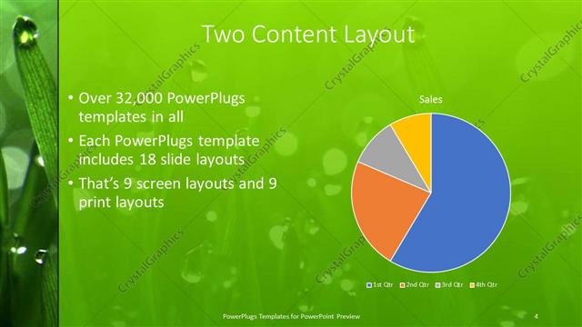 Two Content presentation slide layout