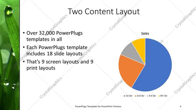 Two Content presentation slide layout