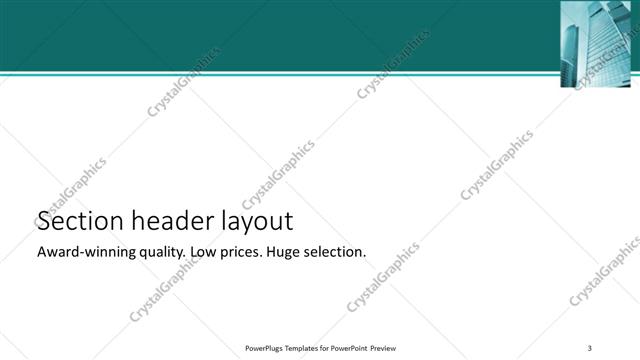 Section Header presentation slide layout