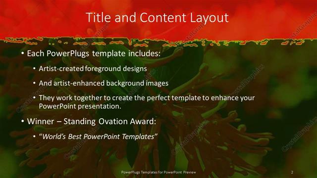 Title and Content presentation slide layout