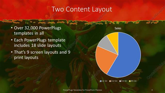 Two Content presentation slide layout