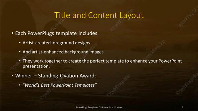 Title and Content presentation slide layout