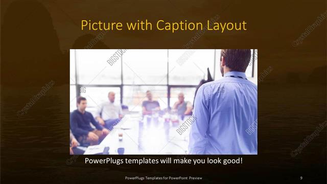Picture with Caption presentation slide layout