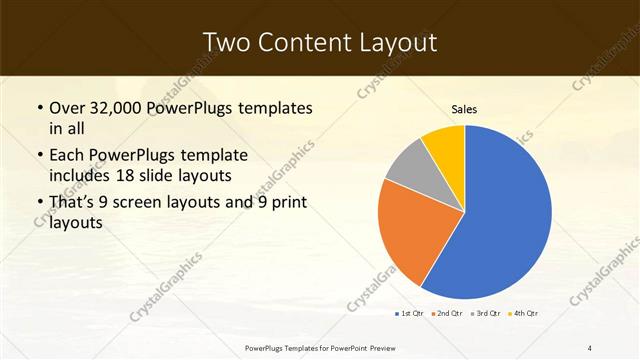 Two Content presentation slide layout