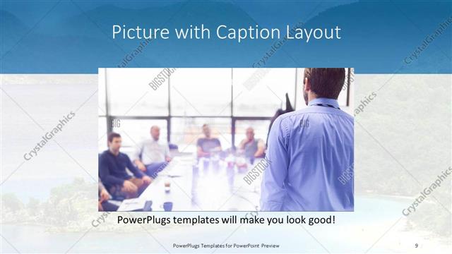 Picture with Caption presentation slide layout