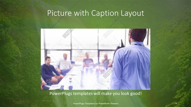 Picture with Caption presentation slide layout