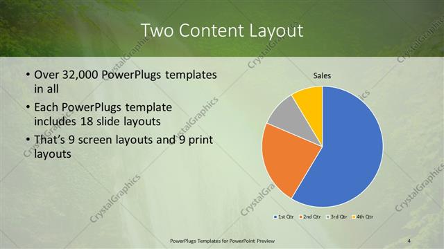 Two Content presentation slide layout