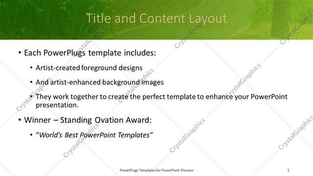 Title and Content presentation slide layout