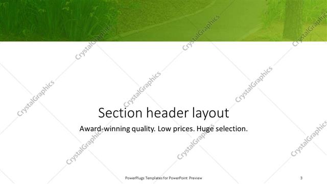 Section Header presentation slide layout