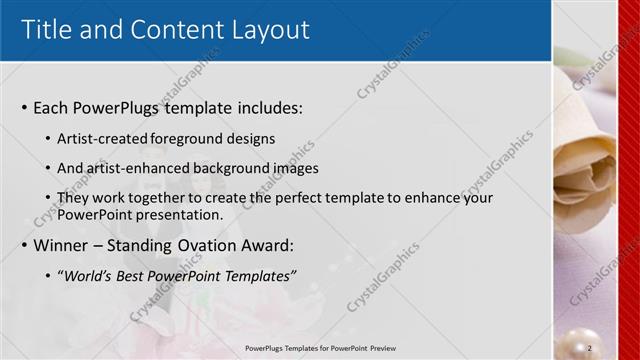Title and Content presentation slide layout