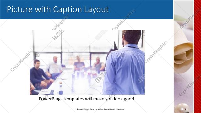 Picture with Caption presentation slide layout