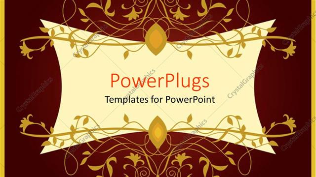  Presentation with orange colored - Beautiful wine colored background with orange frame