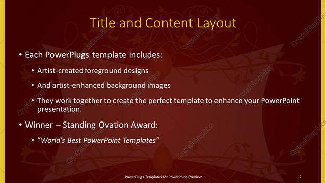 Title and Content presentation slide layout