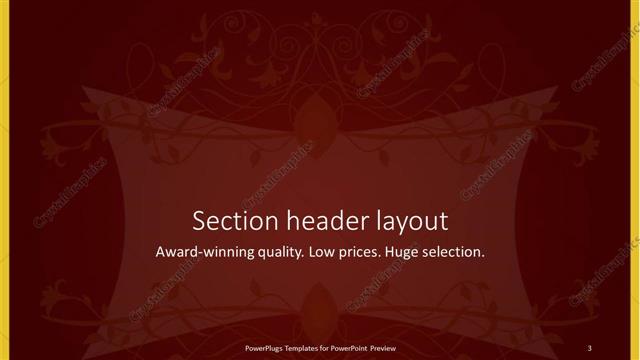 Section Header presentation slide layout