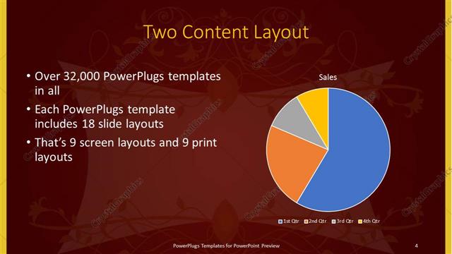 Two Content presentation slide layout