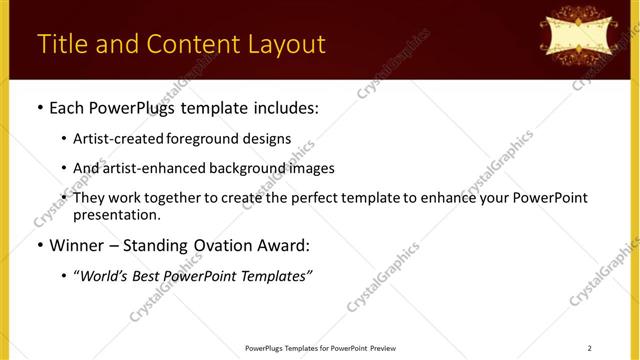 Title and Content presentation slide layout