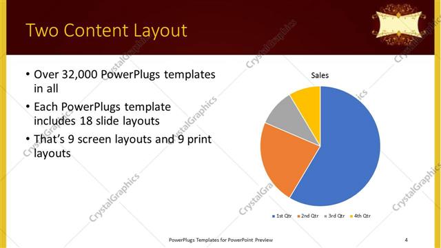 Two Content presentation slide layout