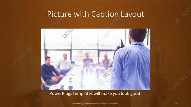 Picture with Caption presentation slide layout