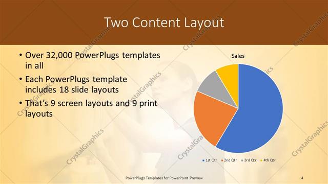 Two Content presentation slide layout