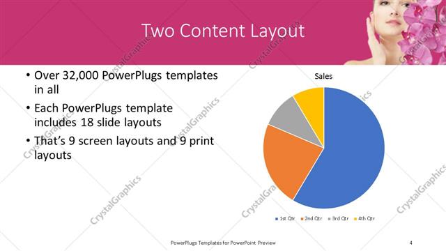 Two Content presentation slide layout