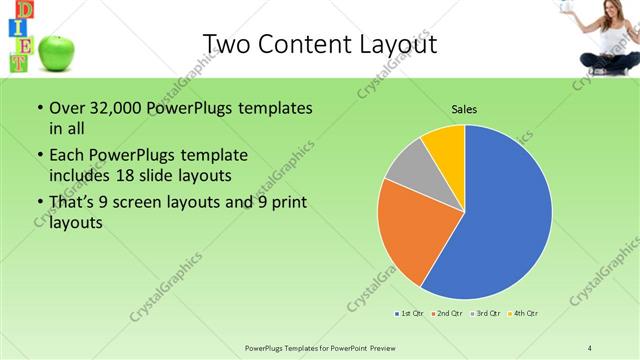 Two Content presentation slide layout