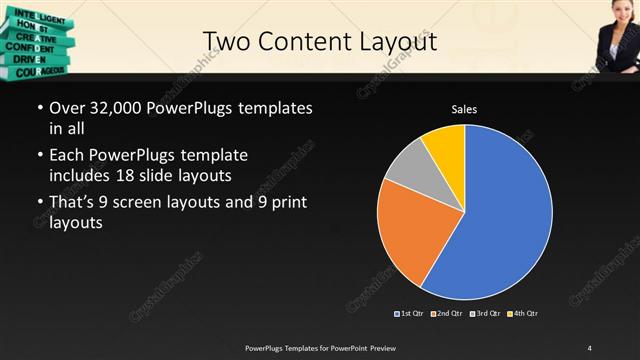 Two Content presentation slide layout