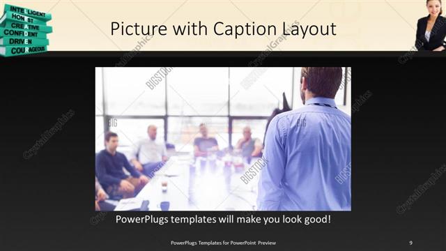 Picture with Caption presentation slide layout