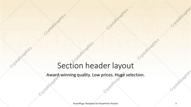 Section Header presentation slide layout