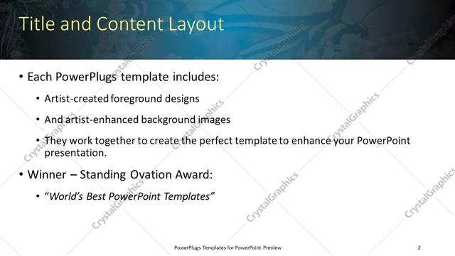 Title and Content presentation slide layout