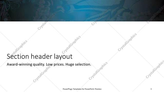 Section Header presentation slide layout