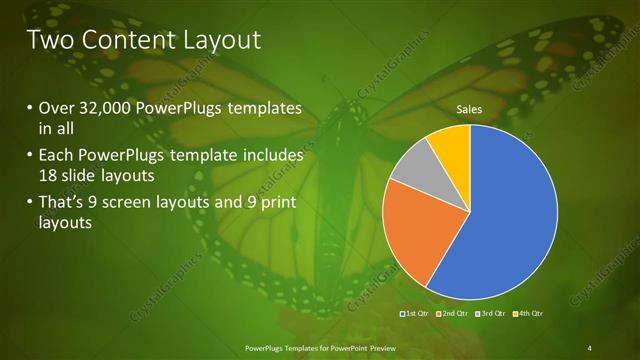 Two Content presentation slide layout