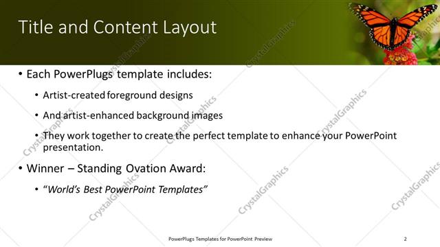 Title and Content presentation slide layout