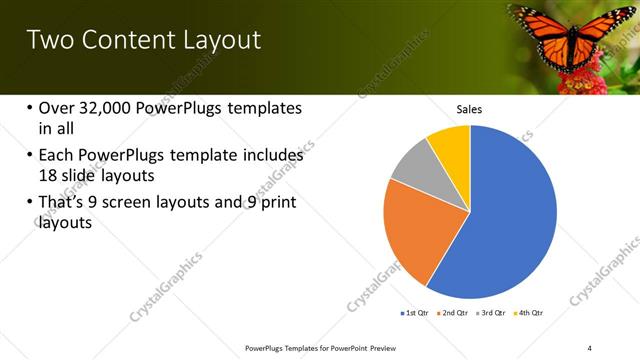 Two Content presentation slide layout