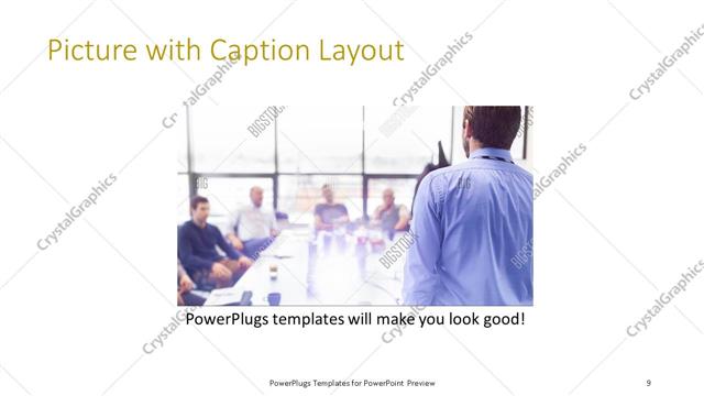 Picture with Caption presentation slide layout