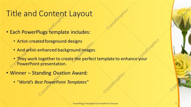 Title and Content presentation slide layout