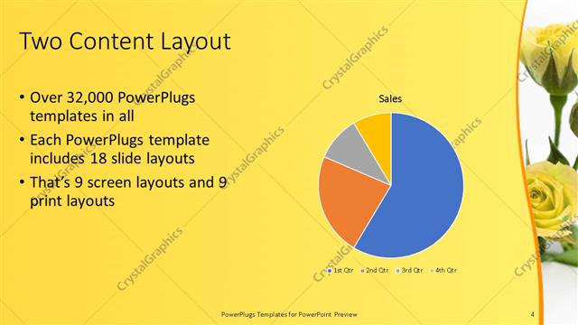 Two Content presentation slide layout