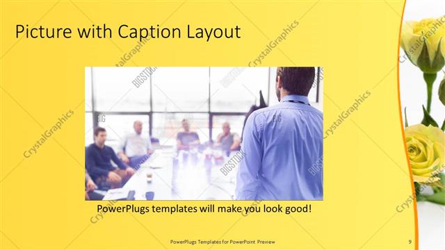 Picture with Caption presentation slide layout
