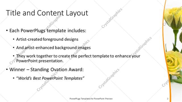 Title and Content presentation slide layout