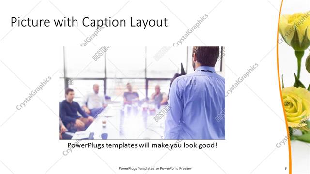 Picture with Caption presentation slide layout