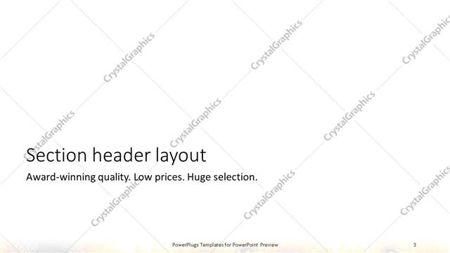 Section Header presentation slide layout