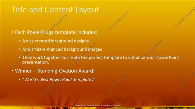 Title and Content presentation slide layout
