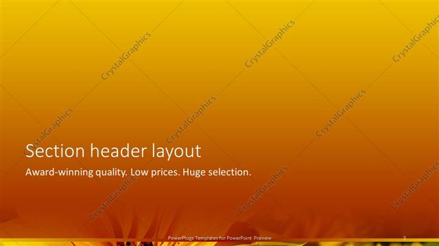 Section Header presentation slide layout