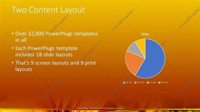 Two Content presentation slide layout