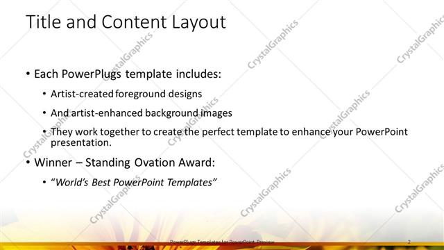 Title and Content presentation slide layout