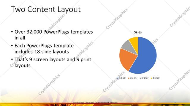 Two Content presentation slide layout