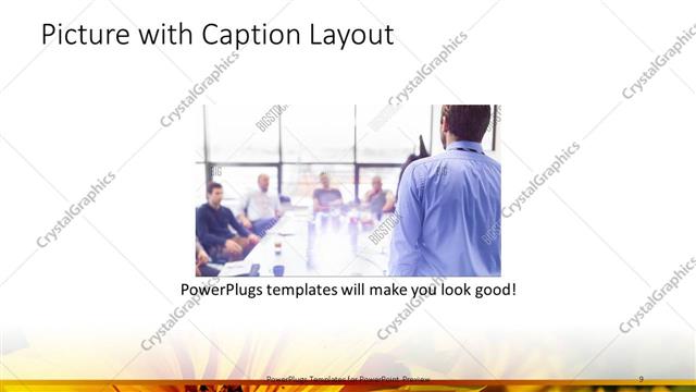 Picture with Caption presentation slide layout