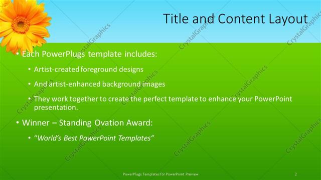 Title and Content presentation slide layout