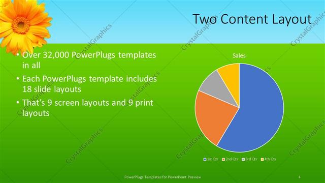 Two Content presentation slide layout