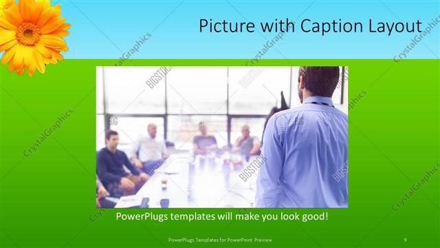 Picture with Caption presentation slide layout
