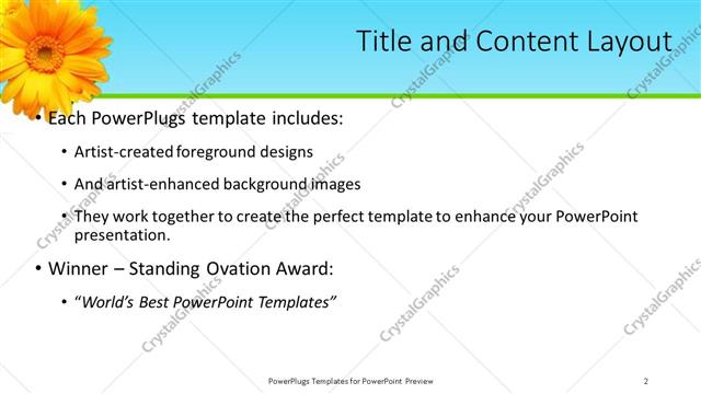 Title and Content presentation slide layout
